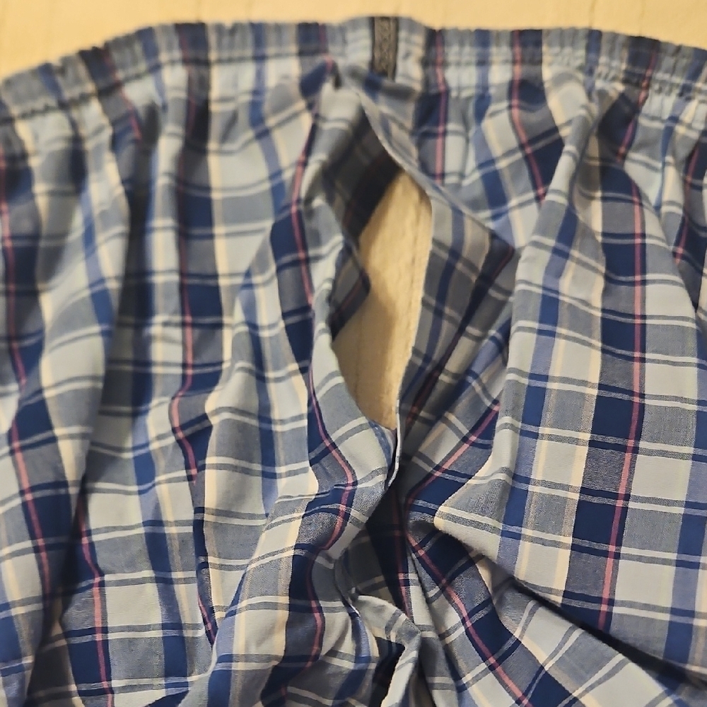 Jockey Men's Plaid and Striped Boxer Underwear - Blue, Gray, Beige - Picture 8 of 11